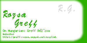 rozsa greff business card